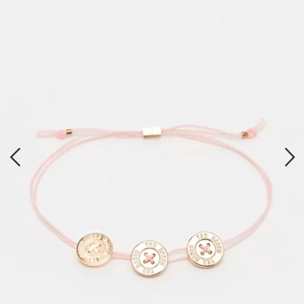 Ted Baker Taegen Pale Pink 3 Button Cord Bracelet